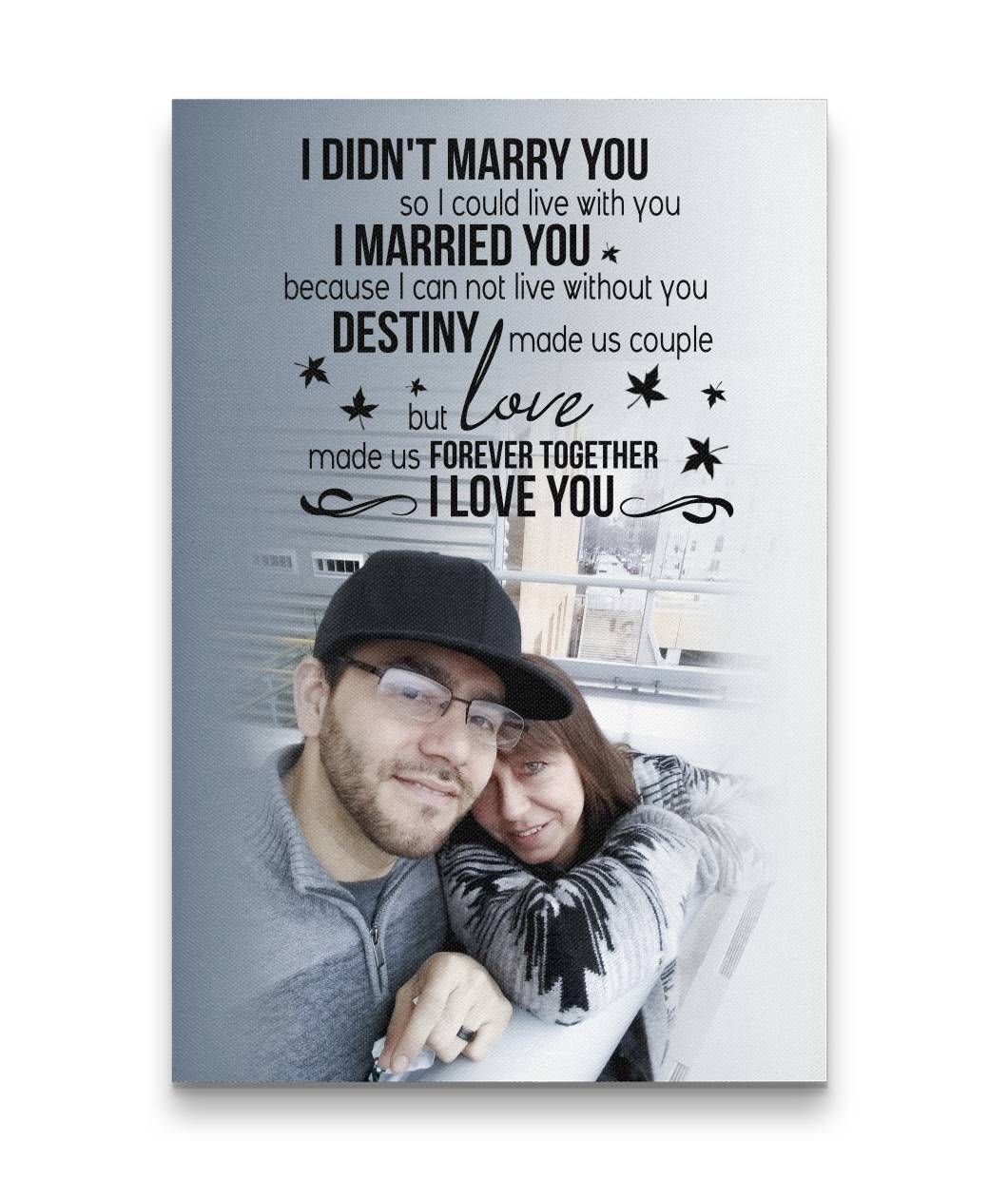 Love Made Us Forever Together Sweet Smiling Couple Canvas Print