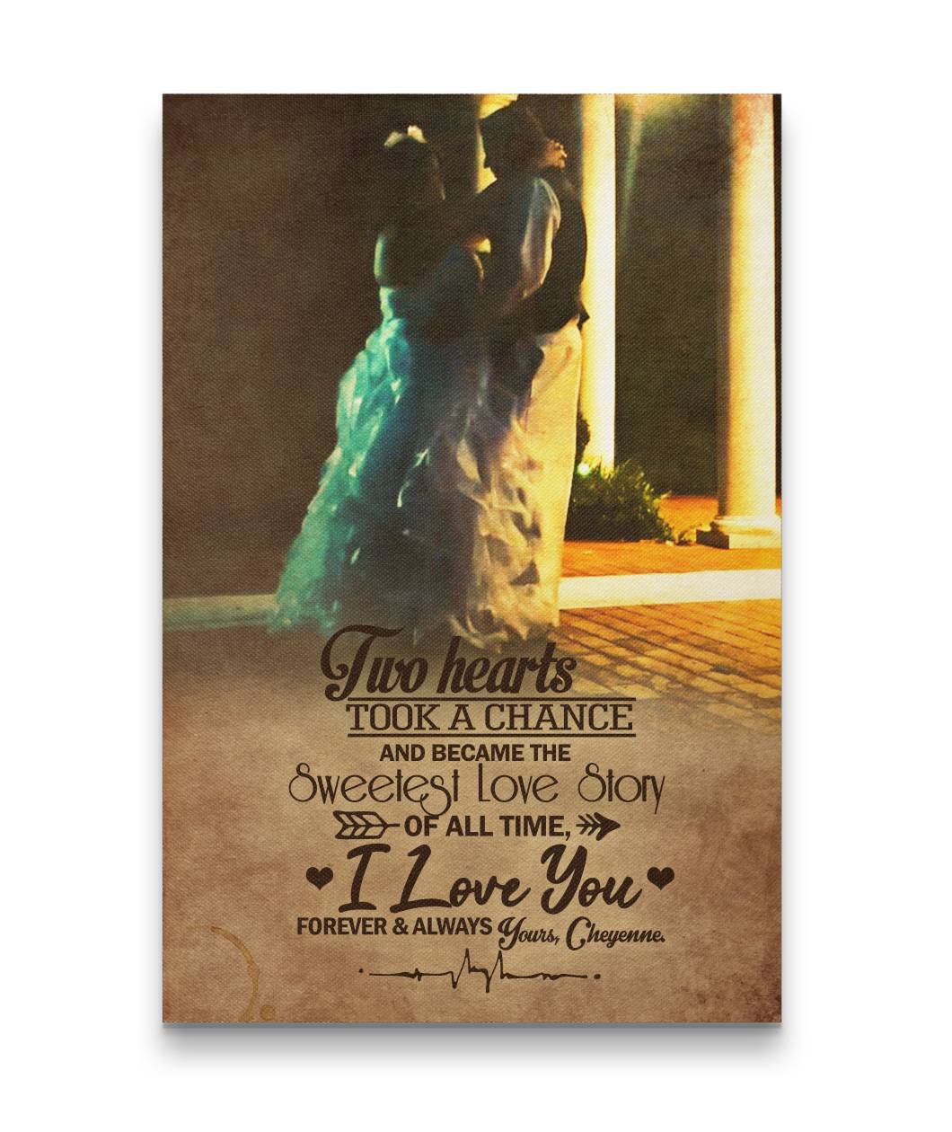 Two Hearts Took A Change And Became The Sweetest Love Story Couple Canvas Print