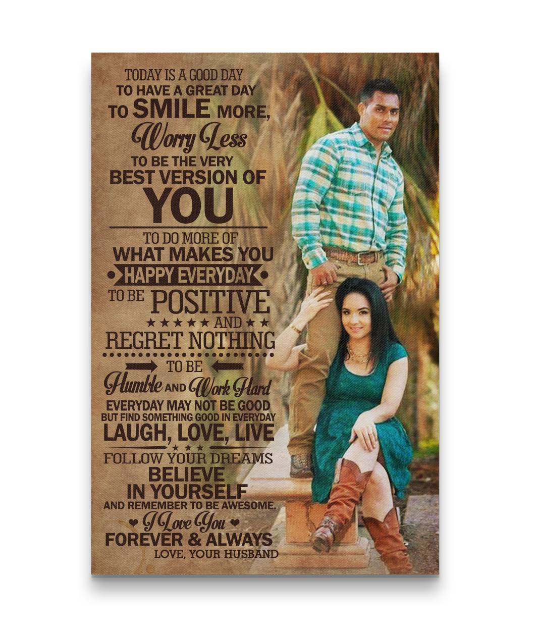 Today Is A Good Day - Love Forever And Always Couple Canvas Print