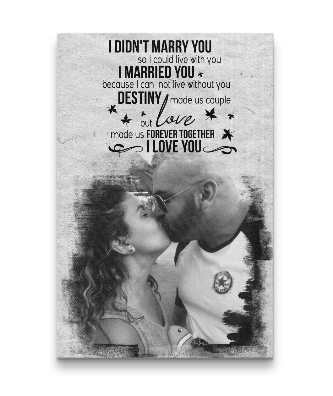 Love Made Us Forever Together Sweet Kiss Couple Canvas Print