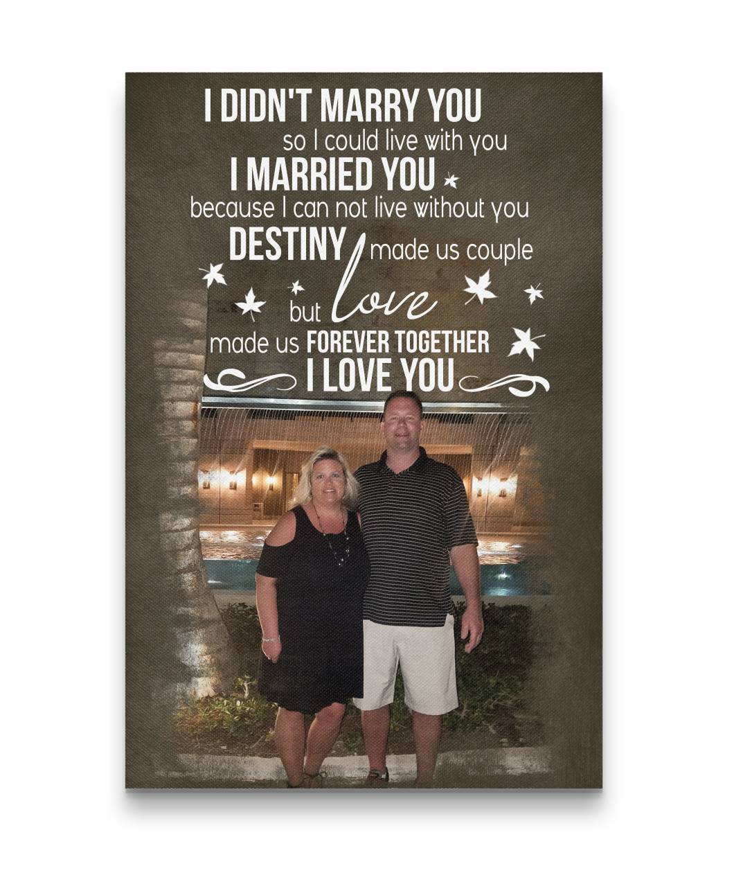 Love Made Us Forever Together Couple In Night Canvas Print