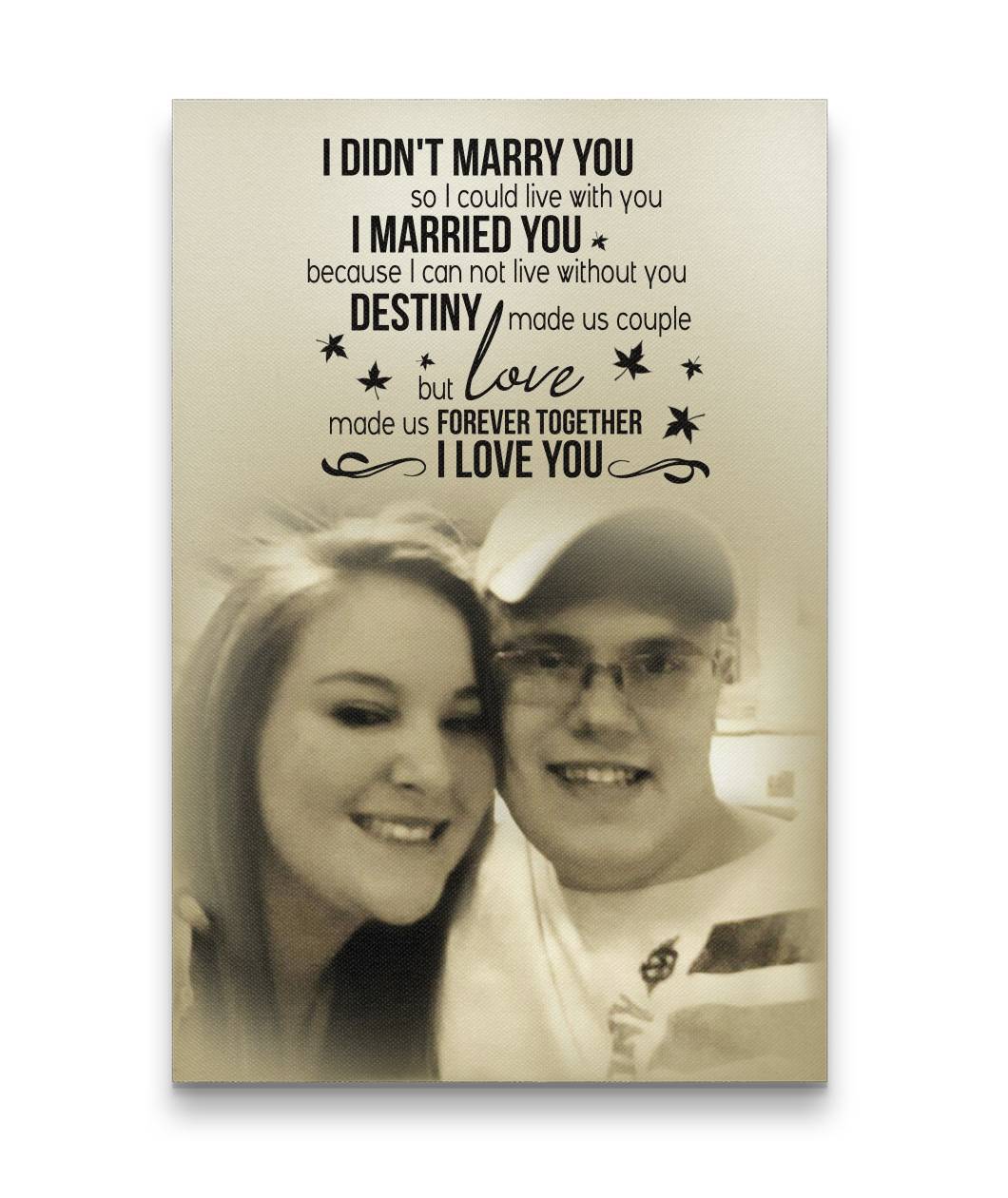 Love Background Love Made Us Forever Together Couple Canvas Print
