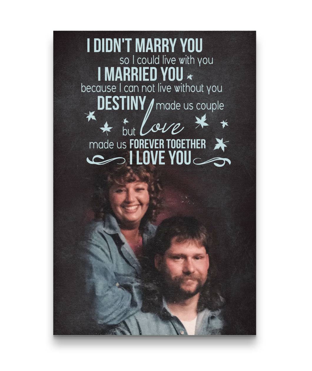 Love Made Us Forever Together Love Couple In Blue Canvas Print