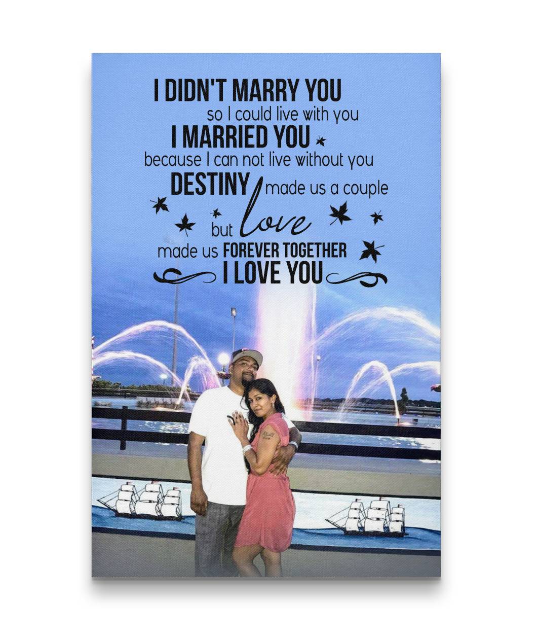 Love Made A Forever Happy Couple Custom Canvas Print
