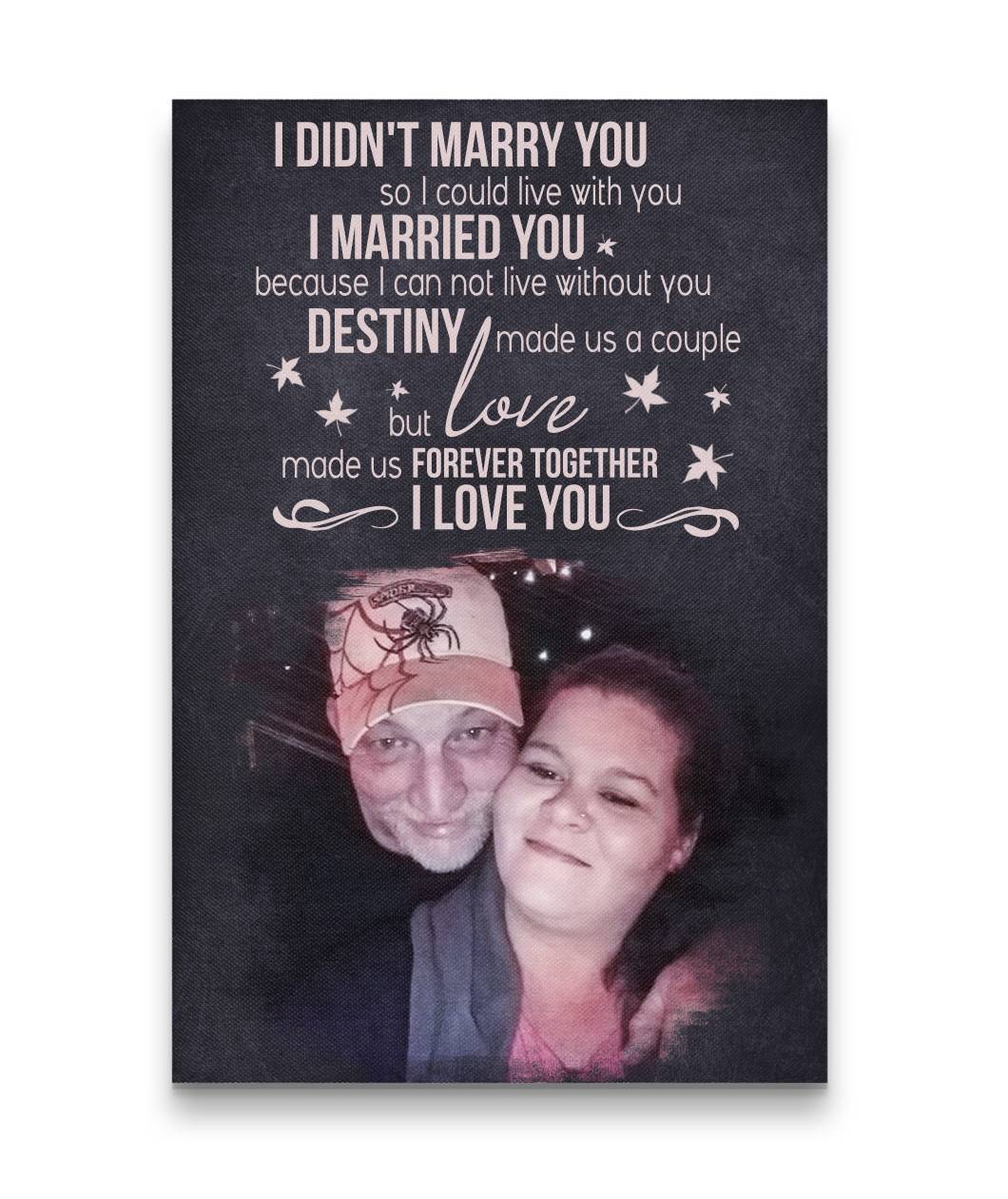 Love Made Us Forever Together Couple Spider Cap Canvas Print