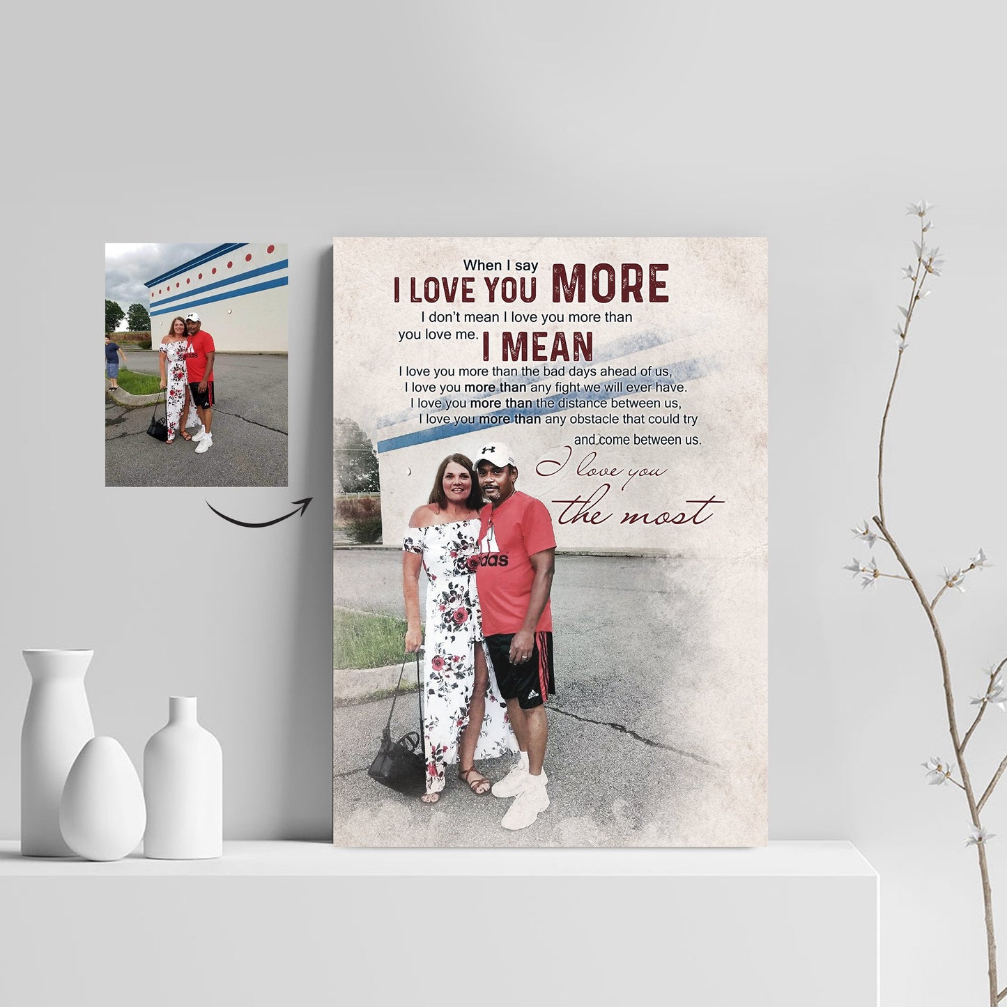 I Love You The Most Custom Canvas Print