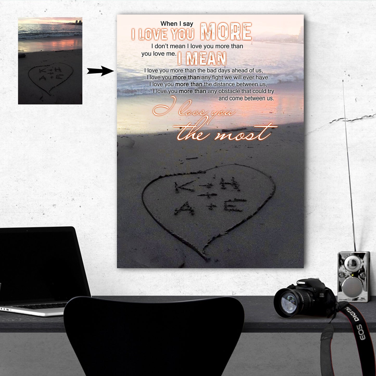 I Love You The Most Custom Canvas Print