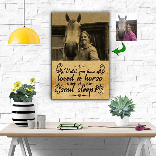 A Part Of Soul Sleeps Happy Horse Girl Canvas Print