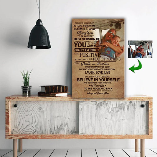 Today Is A Good Day - Love To Moon And Back Mother Canvas Print
