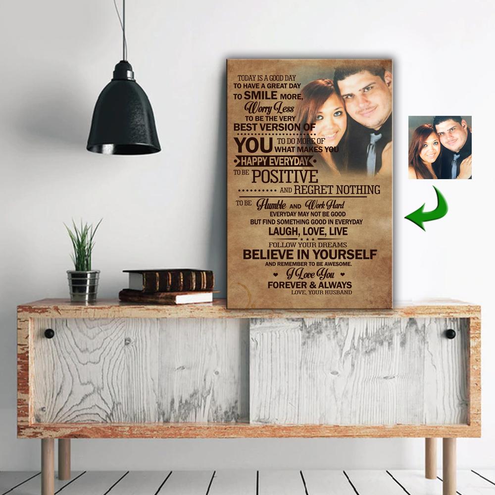 Today Is A Good Day Happy Husband Wife Canvas Print