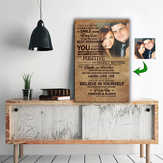 Today Is A Good Day Happy Husband Wife Canvas Print