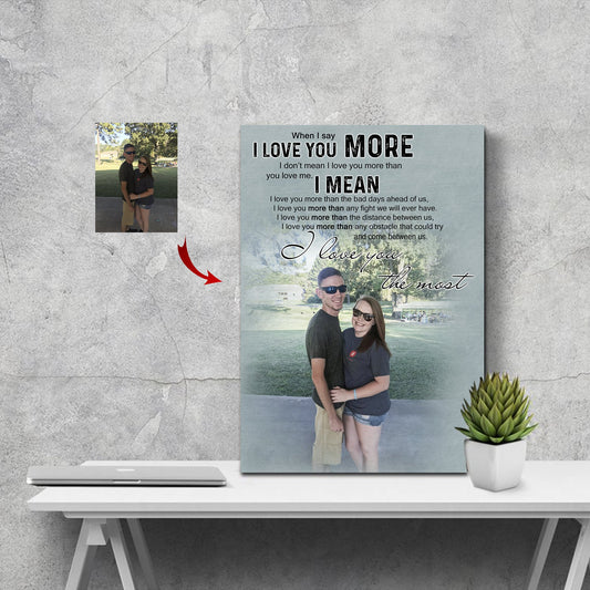 I Love You The Most Happy Couple In Black Canvas Print