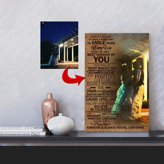 Today Is A Good Day - Two Hearts Took A Chance Couple Canvas Print