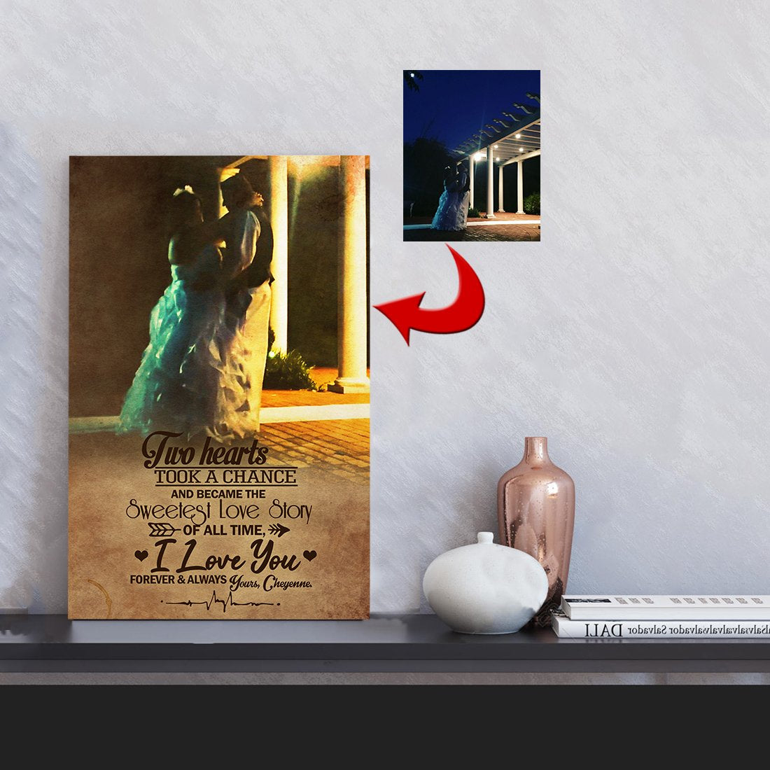 Two Hearts Took A Change And Became The Sweetest Love Story Couple Canvas Print