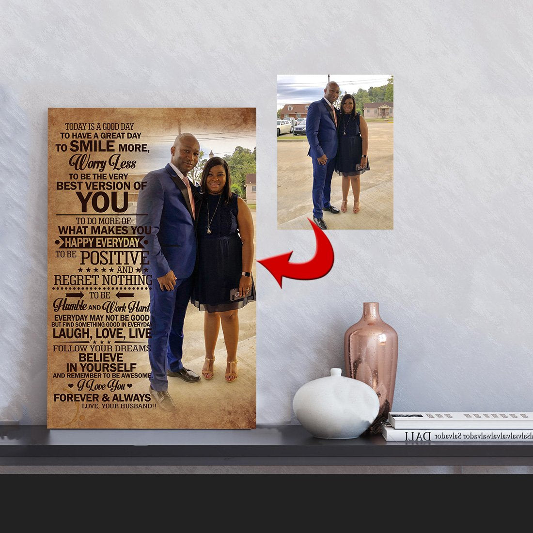 Today Is A Good Day Happy Husband Wife Canvas Print