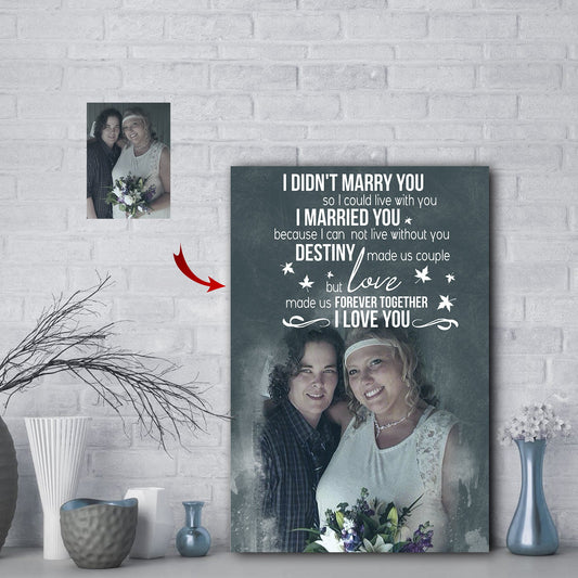 Love Made Us Forever Together - I Love You Couple With Flowers Canvas Print