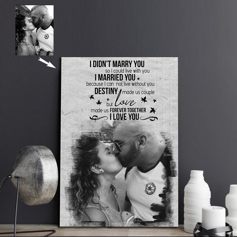 Love Made Us Forever Together Sweet Kiss Couple Canvas Print
