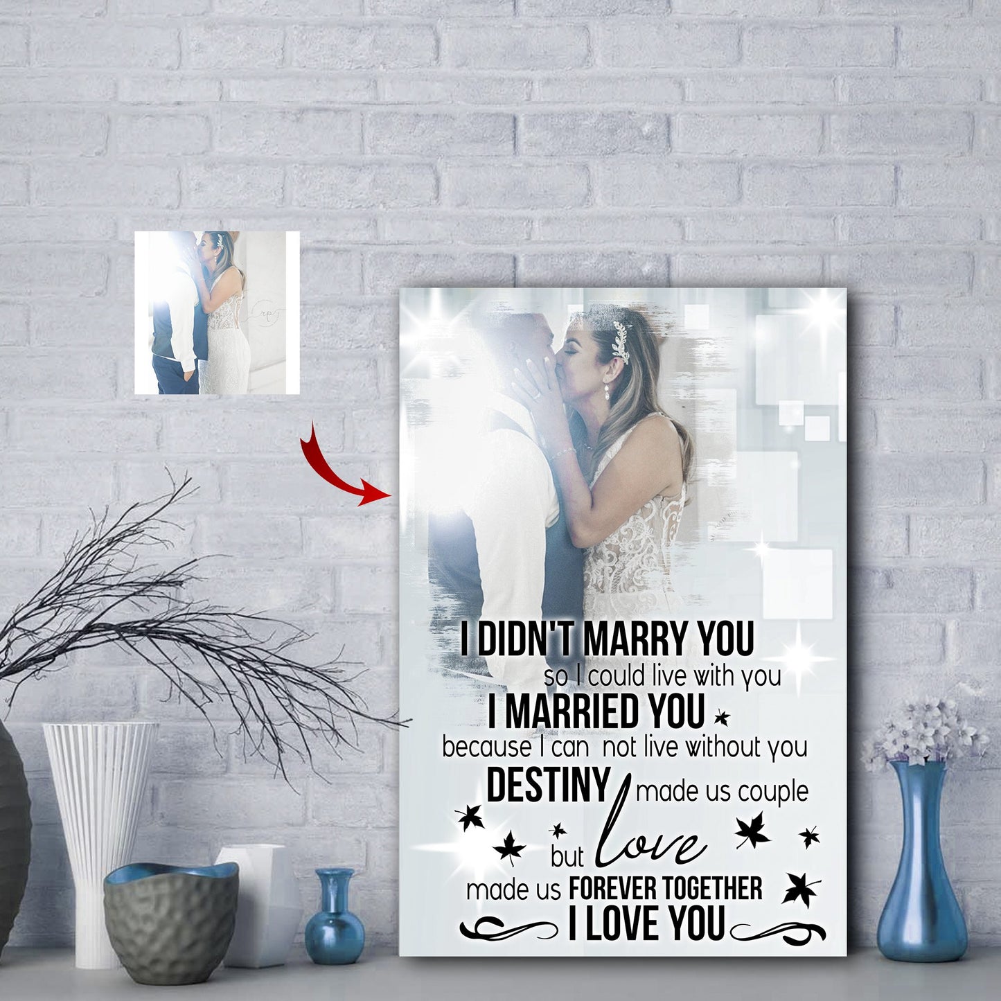Love Made Us Forever Together - I Love You - Husband Couple Canvas Print
