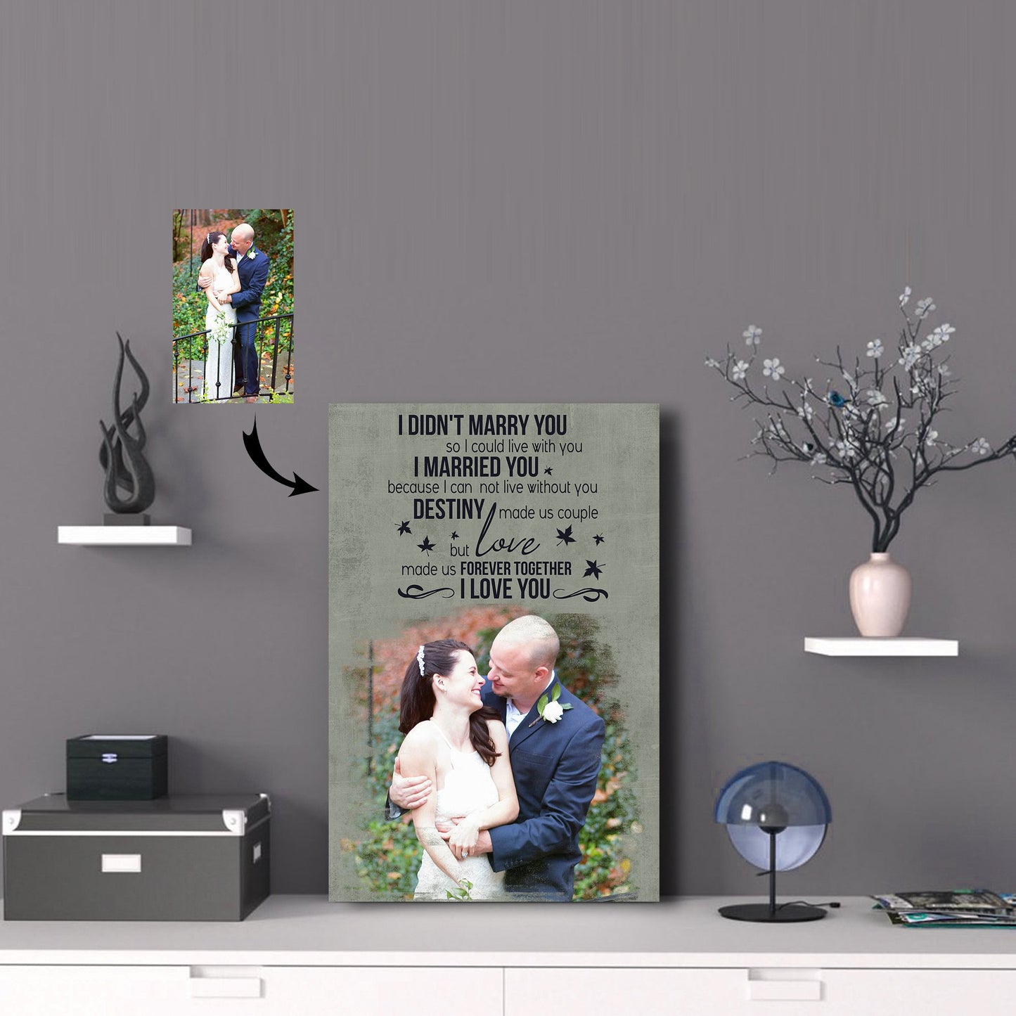 Love Couple - Love Made Us Forever Together Canvas Print