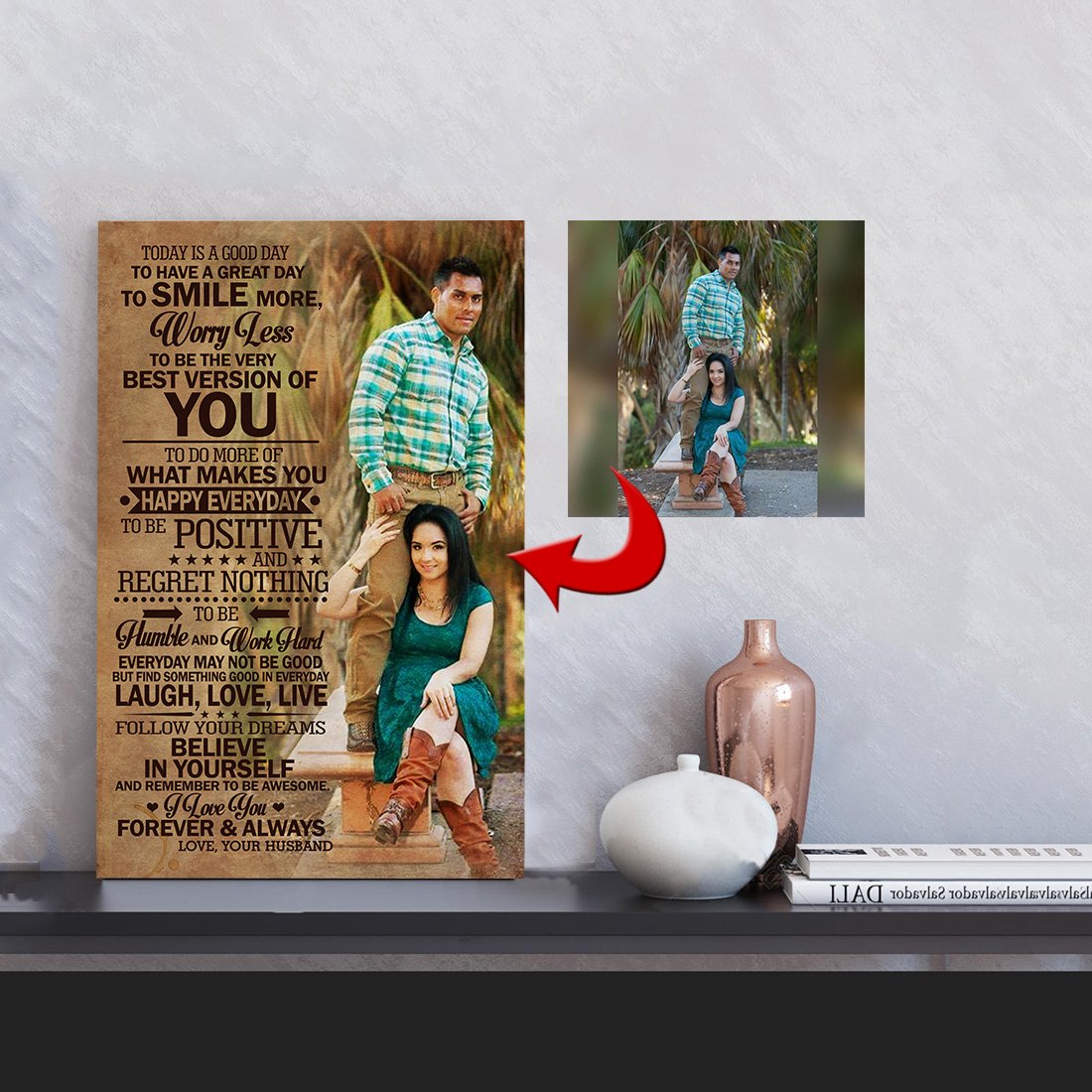 Today Is A Good Day - Love Forever And Always Couple Canvas Print