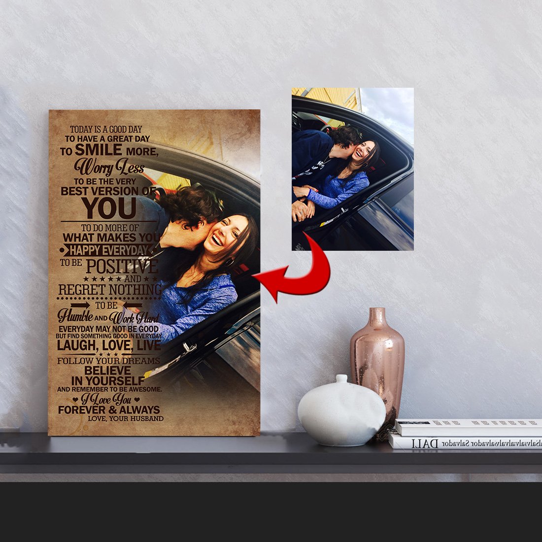 Today Is A Good Day - Love Forever And Always Sweet Happy Couple Canvas Print