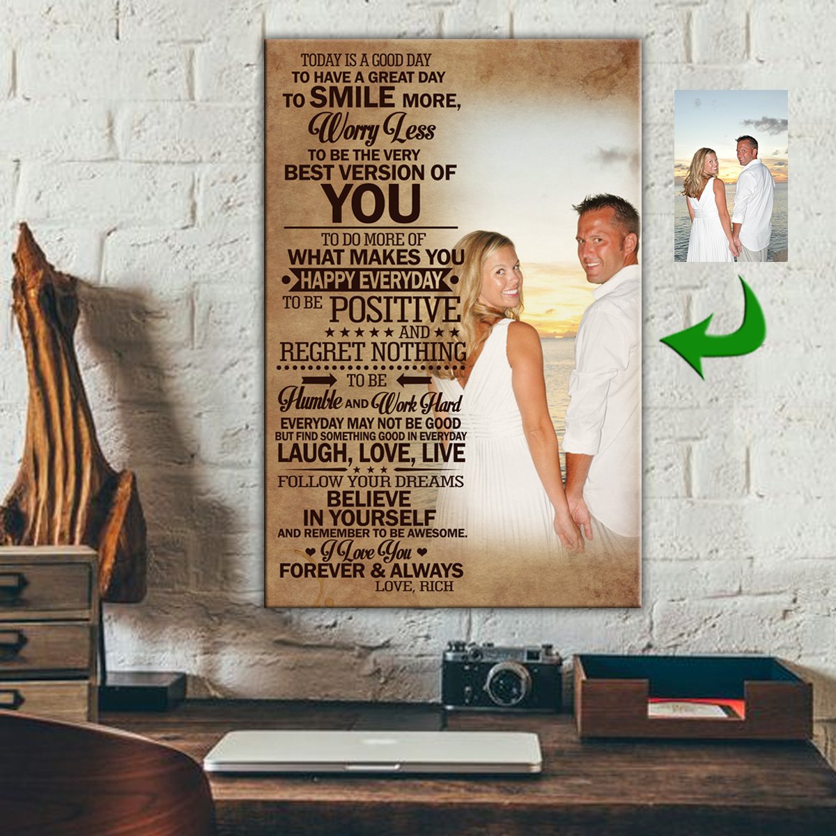 Sweet Couple Together - Today Is A Good Day Canvas Print