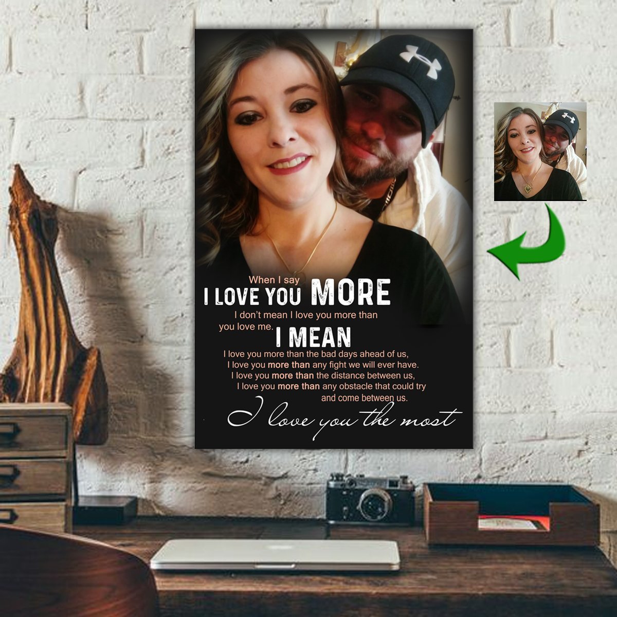 Sweet Love Couple - I Love You More Mean I Love You The Most Canvas Print