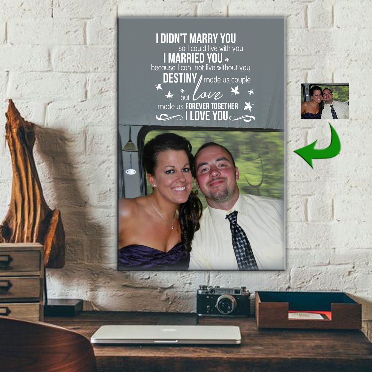 Love Made Us Forever Together Sweet Kiss Couple Canvas Print