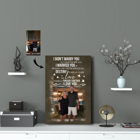 Love Made Us Forever Together Couple In Night Canvas Print