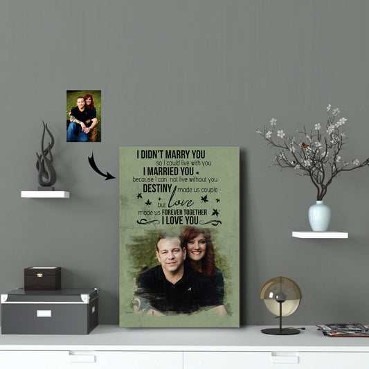 Love Made Us Forever Together Couple In Black Canvas Print