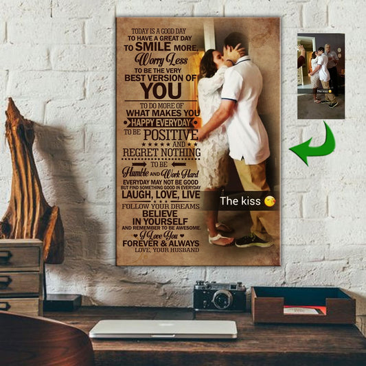 Sweet Couple - The Kiss - Today Is A Good Day Canvas Print