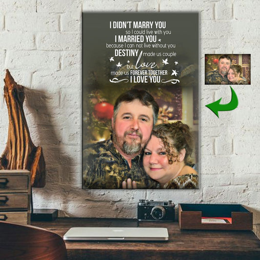 Love Couple In Christmas Love Made Us Forever Together Canvas Print