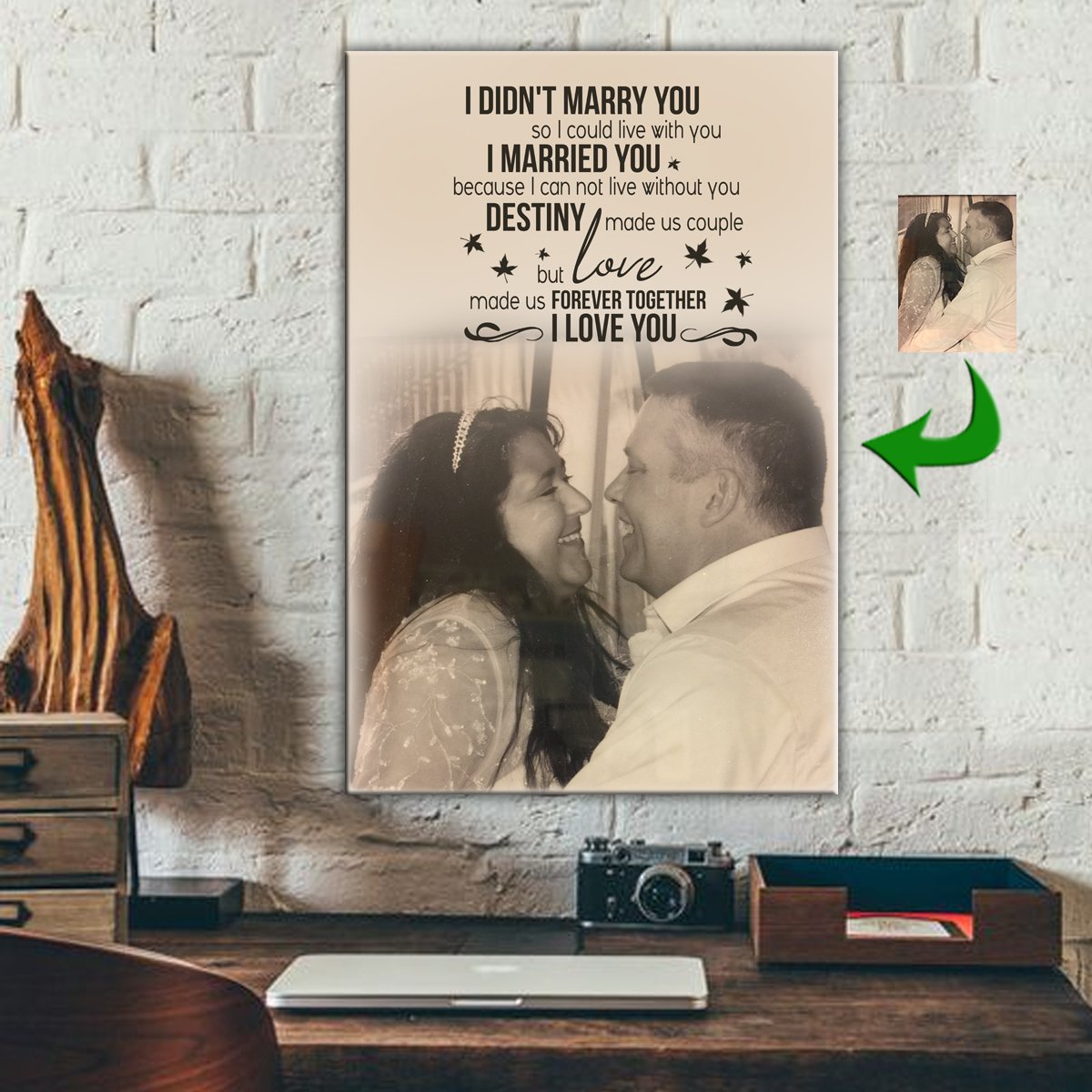 Love Made Us Forever Together Face To Face Love Couple Canvas Print