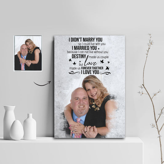 Love Made Us Forever Together Love Happy Hugging Couple Canvas Print