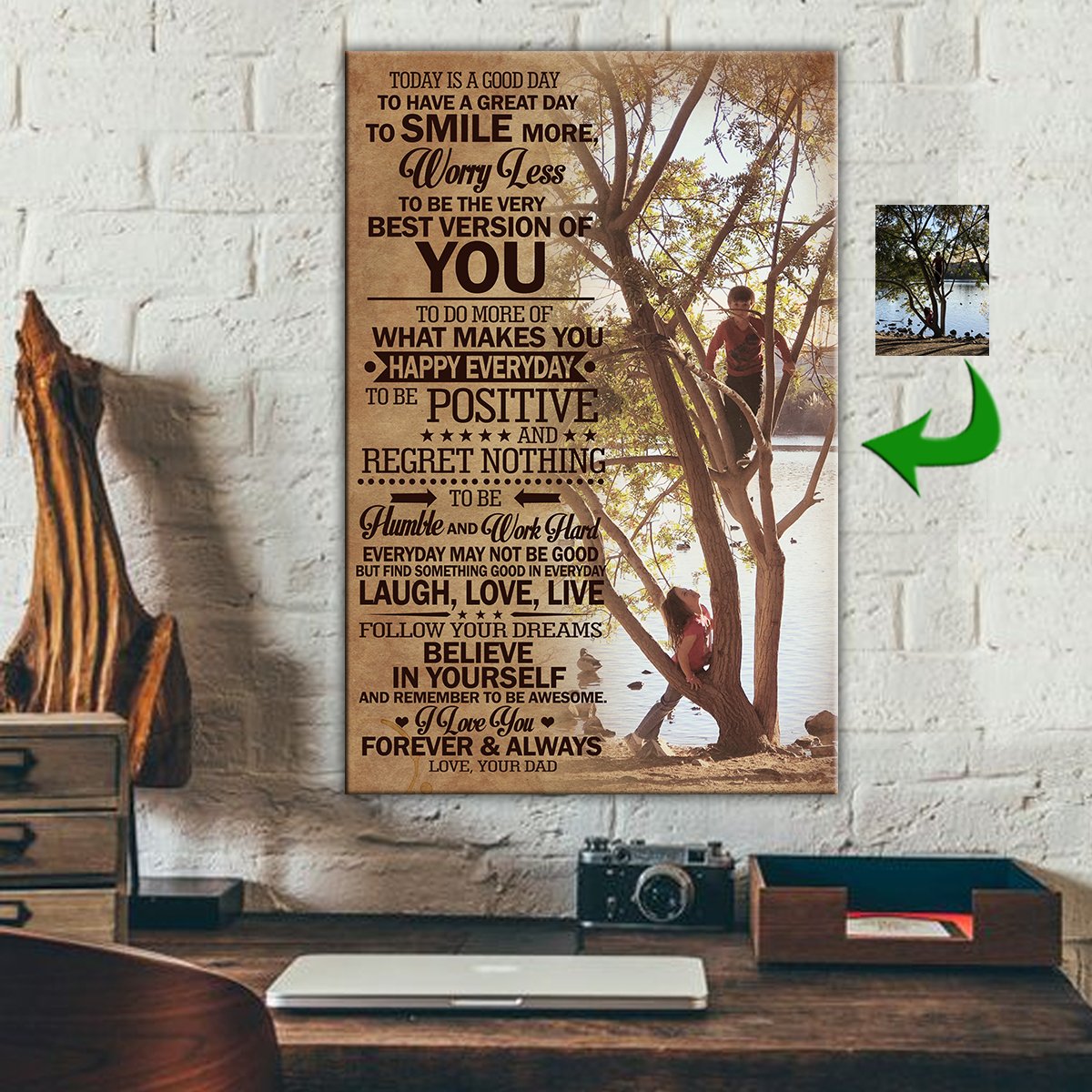 To Have A Great Day - Today Is A Good Day - Your Dad Canvas Print