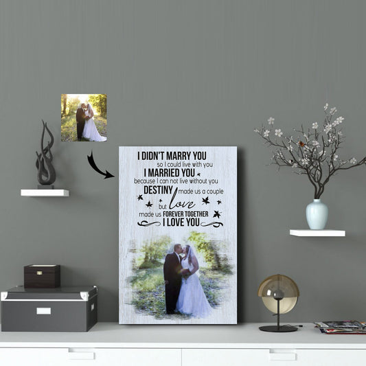 Love Made Us Forever Together Love Kiss Couple Wedding Canvas Print
