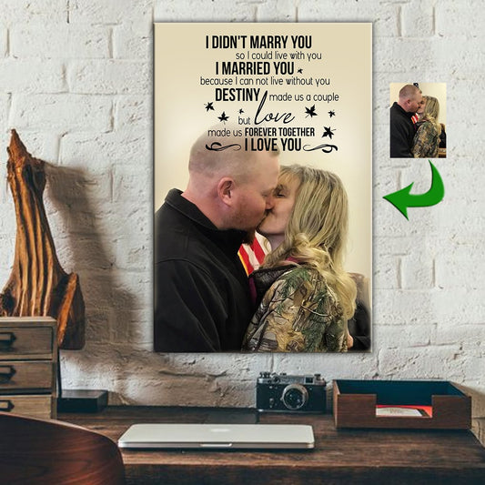 Love Made Us Forever Together Couple Kiss Classic Gold Background Canvas Print