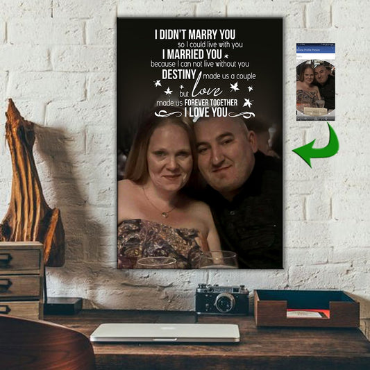 Love Made Us Forever Together Couple Cool Brown Background Canvas Print