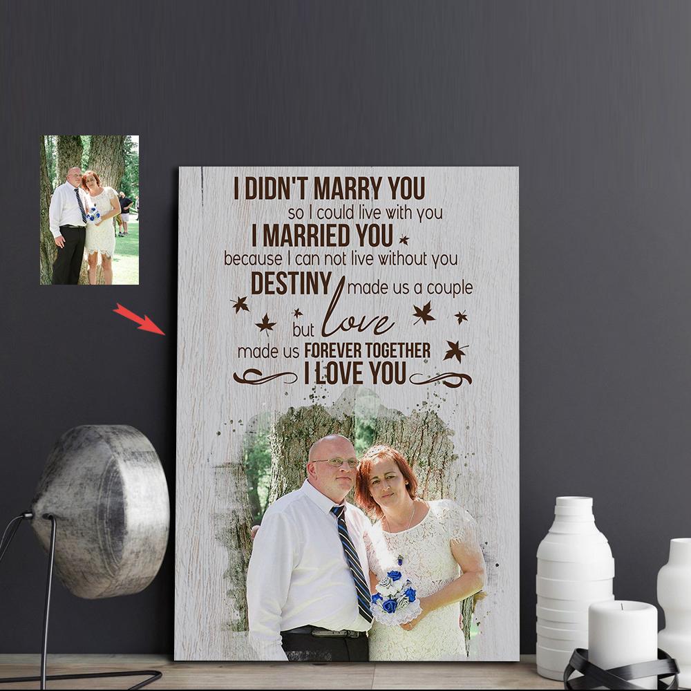 Love Made Us Forever Together Couple In White Wedding Canvas Print