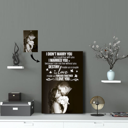 Love Made Us Forever Together - I Love You Couple Dark Background Canvas Print