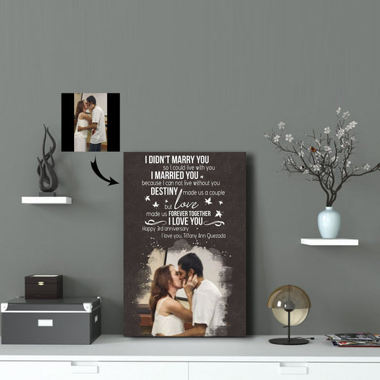 Love Made Us Forever Together - Happy 3rd Anniversary Couple Canvas Print
