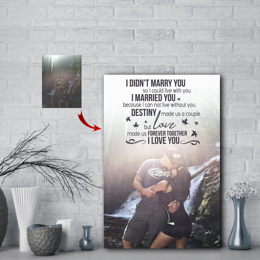Love Made Us Forever Together Waterfall Couple Canvas Print