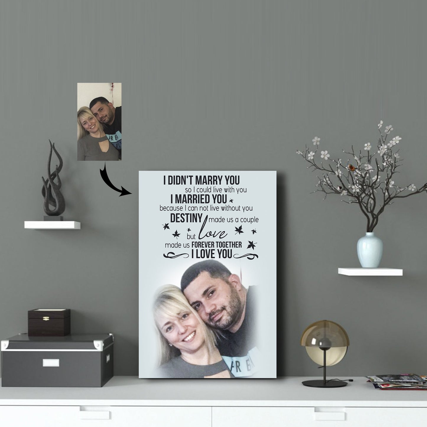 Love Custom Canvas Print - I can not live without you