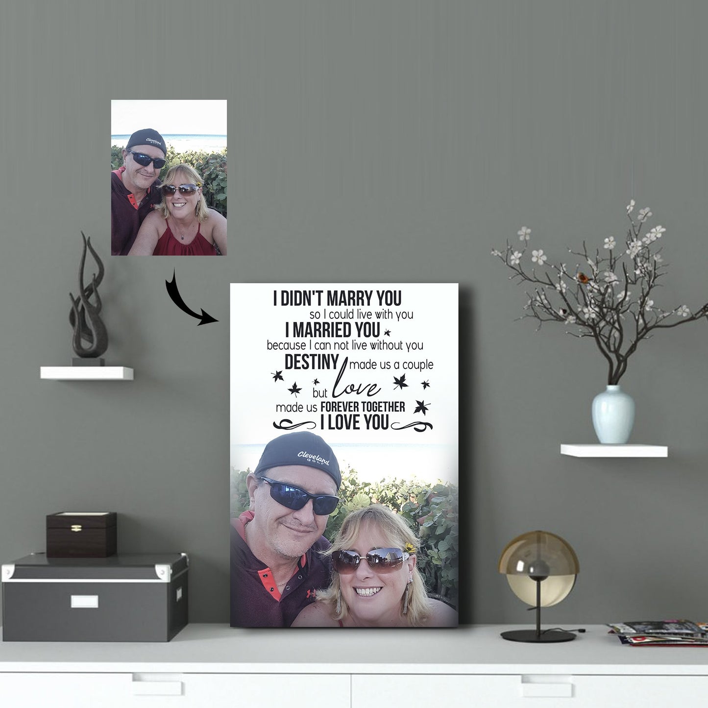 Love Custom Canvas Print - Destiny made us a couple