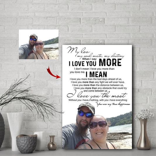 My love - My World - My Soul Mate - My Destiny - Love Custom Canvas Print