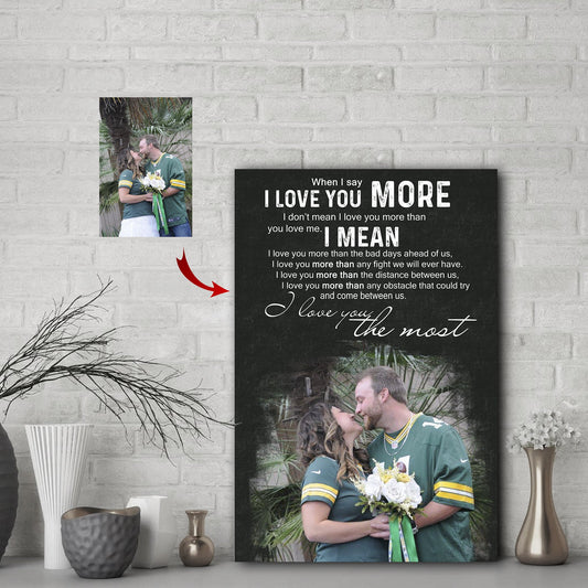 Love Sport Couple Custom Canvas Print -  I love you the most