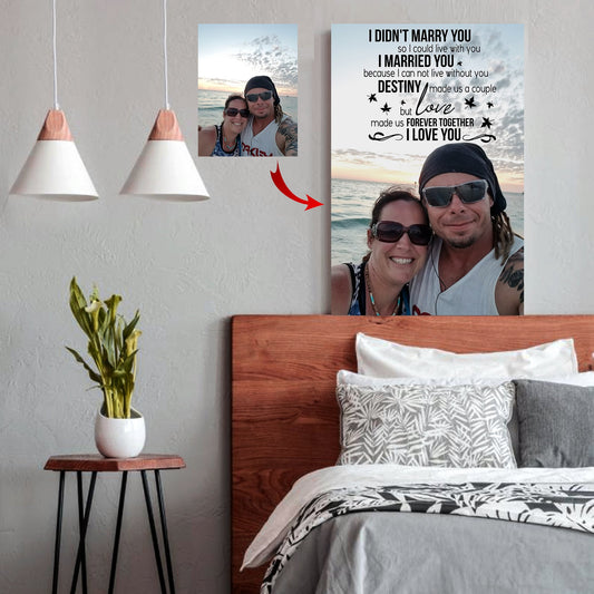 Love Made Us Forever Together - Destiny Made Us A Couple Custom Canvas Print