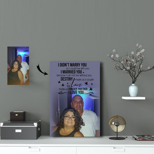 Happy Couple Everyday Love is a flower Custom Canvas Print