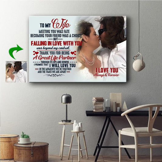 My Wife Love Is The Strongest Force Custom Canvas Print