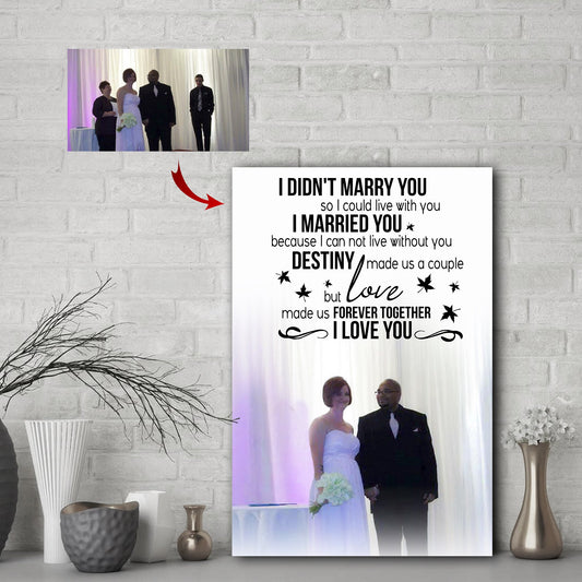 Wedding Gift Custom Canvas Print - When I say I love you more